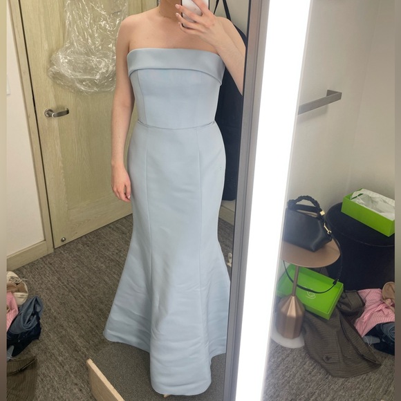 Amsale Jaylin Dress (Ice Blue, Size 8) - Picture 5 of 5